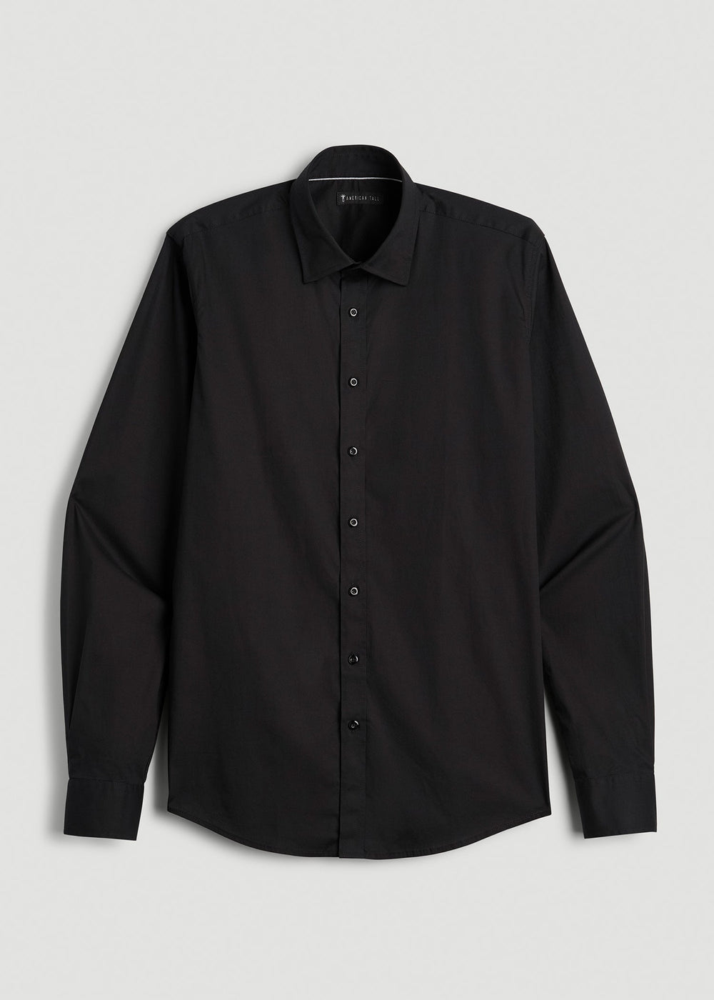 American Tall Sale | Oskar Easy Care Dress Shirt for Tall Men in Black