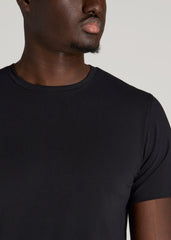 American Tall Outlet | The Essential Modern Fit Crewneck Tee for Tall Men in Black