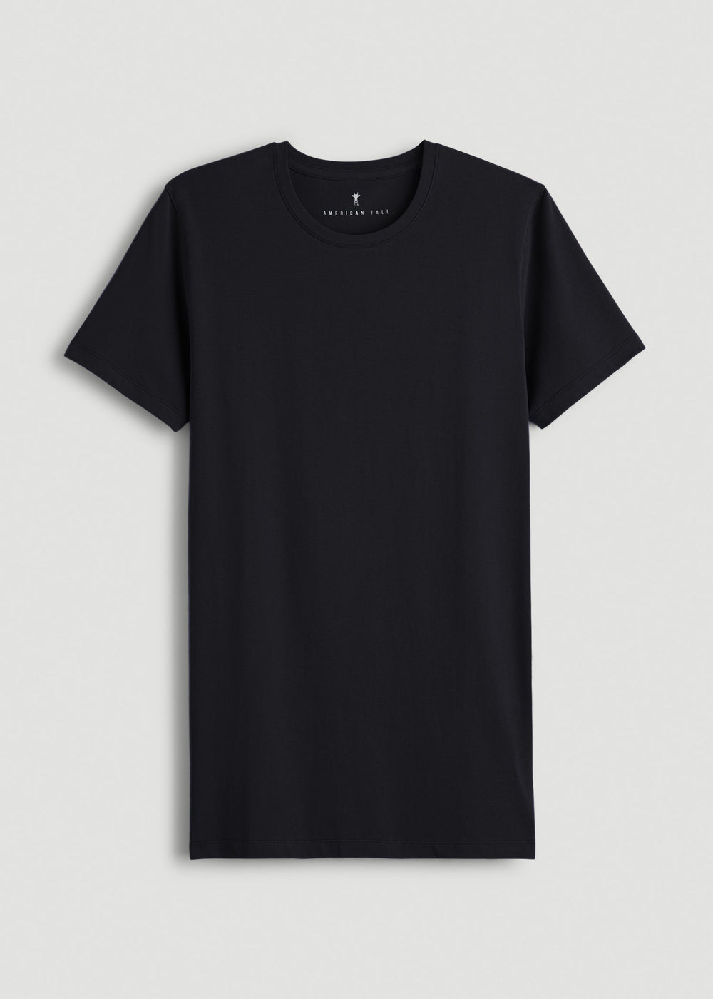 American Tall Outlet | The Essential Modern Fit Crewneck Tee for Tall Men in Black