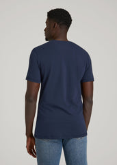American Tall For Sale | The Essential Slim Fit Crewneck Tee for Tall Men in Navy