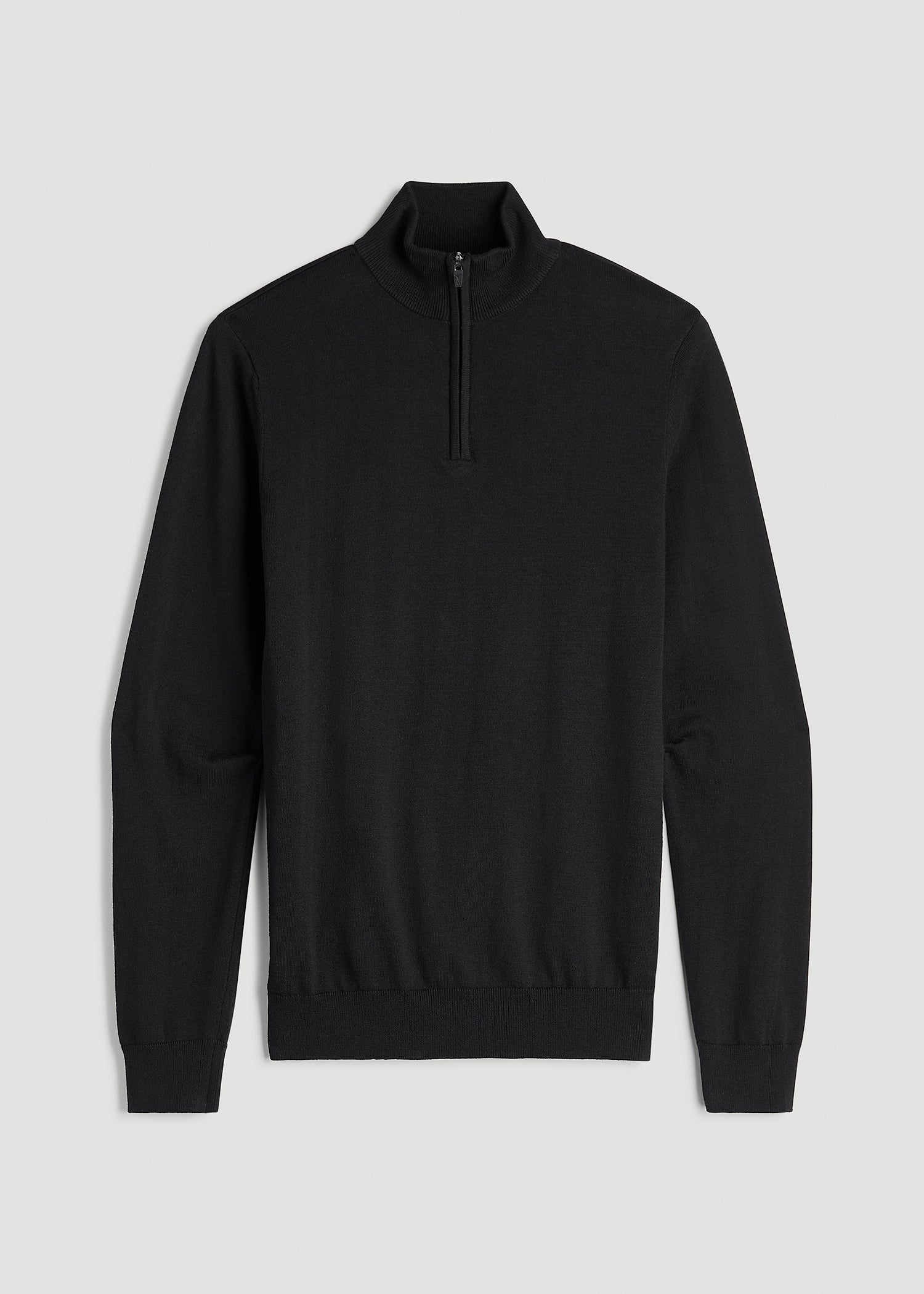 American Tall Online Shop | Everyday Quarter-Zip Sweater for Tall Men in Black