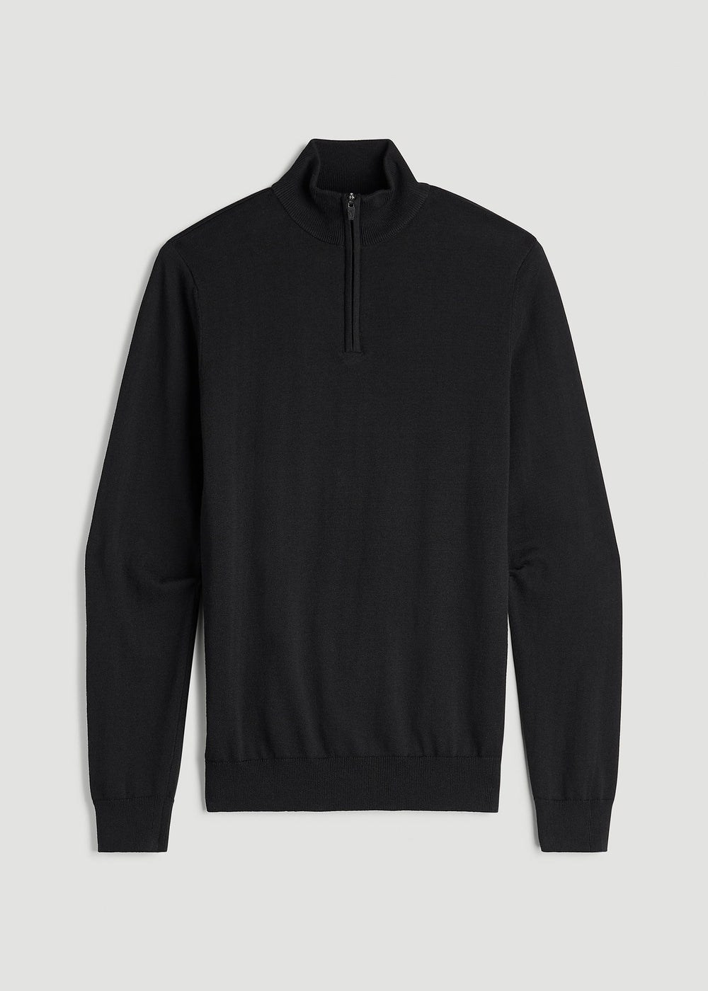 American Tall Online Shop | Everyday Quarter-Zip Sweater for Tall Men in Black