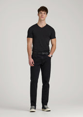 American Tall Discount | The Essential Slim Fit V-Neck Tee for Tall Men in Black