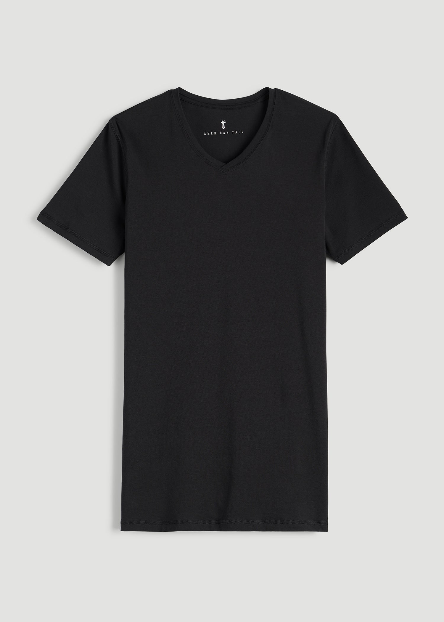 American Tall Discount | The Essential Slim Fit V-Neck Tee for Tall Men in Black