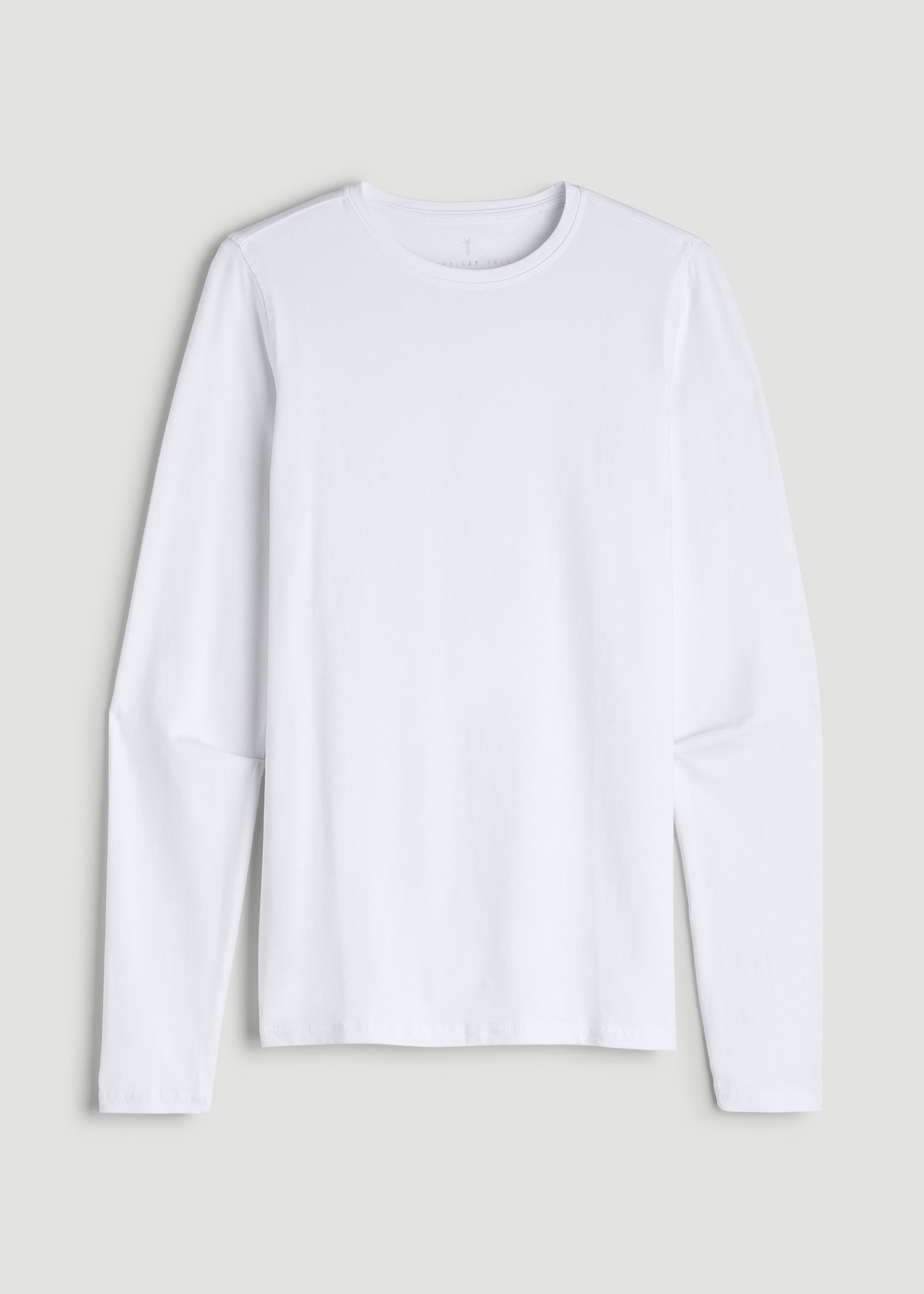 American Tall Outlet | The Essential Slim Fit Long Sleeve Tee for Tall Men in White