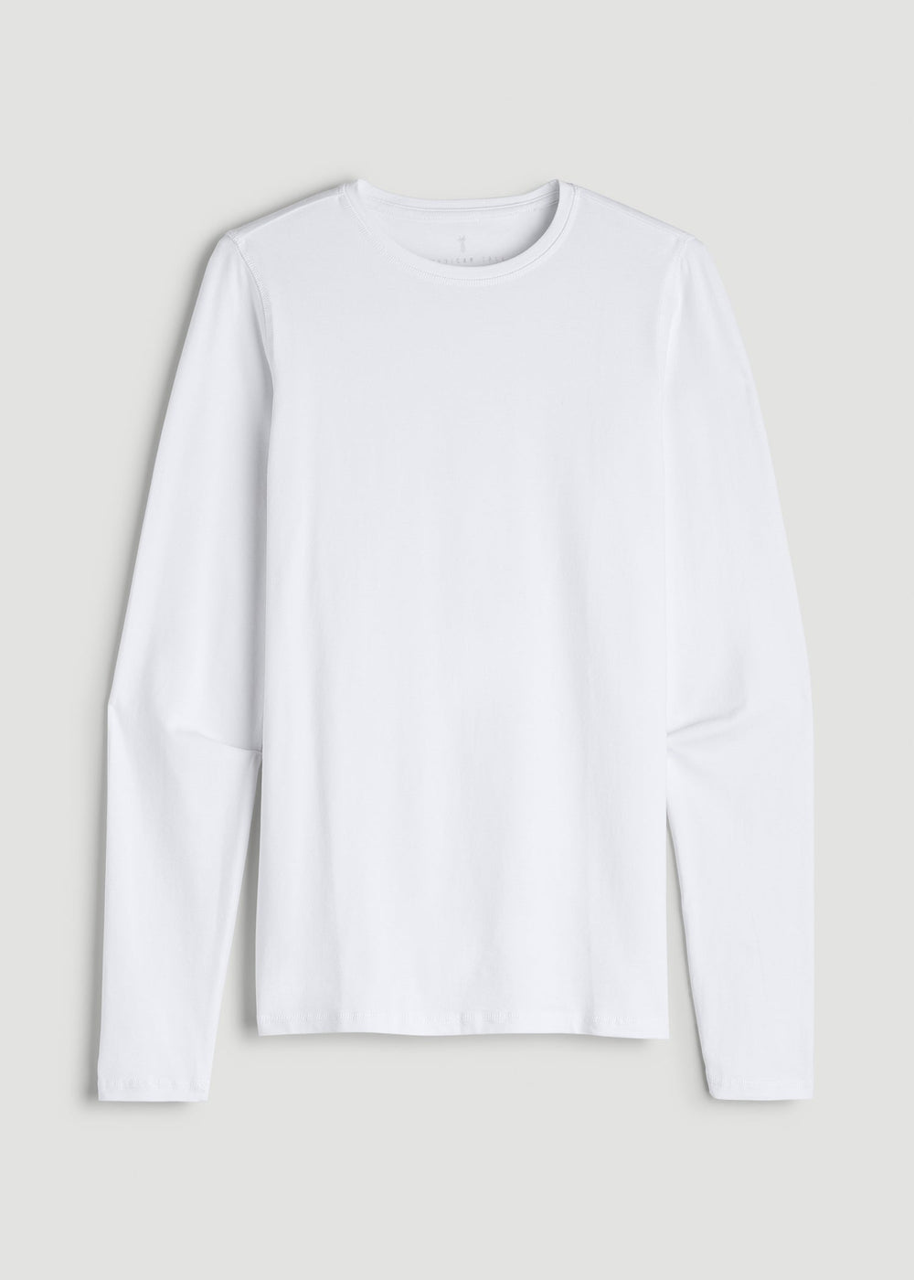 American Tall Outlet | The Essential Slim Fit Long Sleeve Tee for Tall Men in White