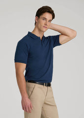 American Tall Online Shop | Classic Polo with Embroidered Logo for Tall Men in Marine Navy