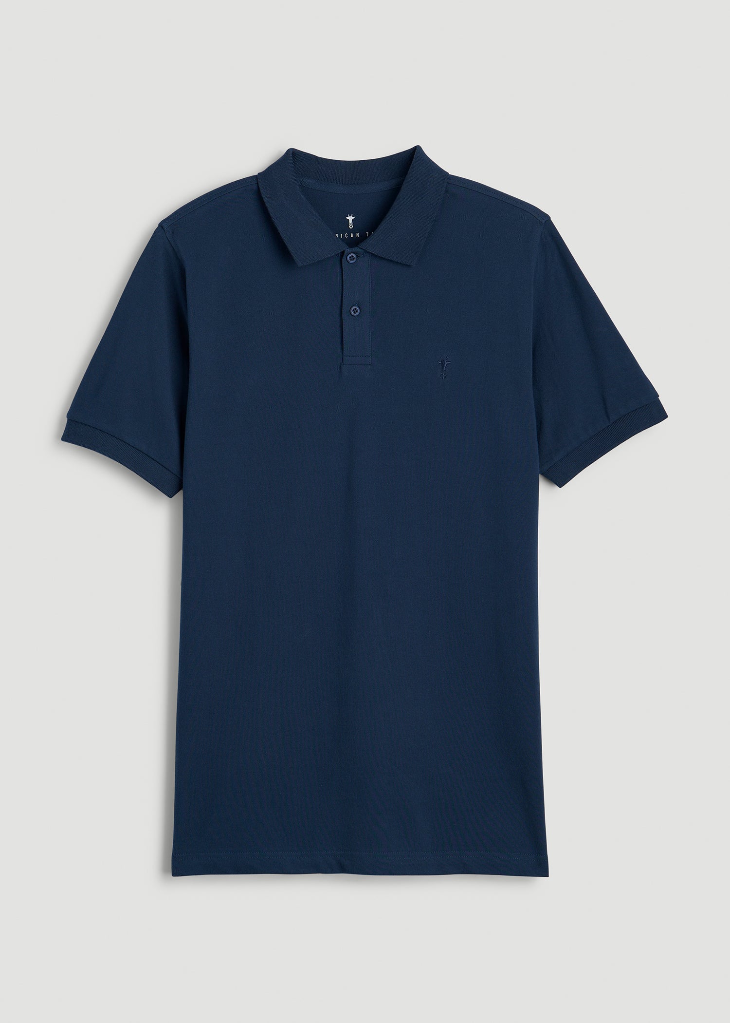 American Tall Online Shop | Classic Polo with Embroidered Logo for Tall Men in Marine Navy