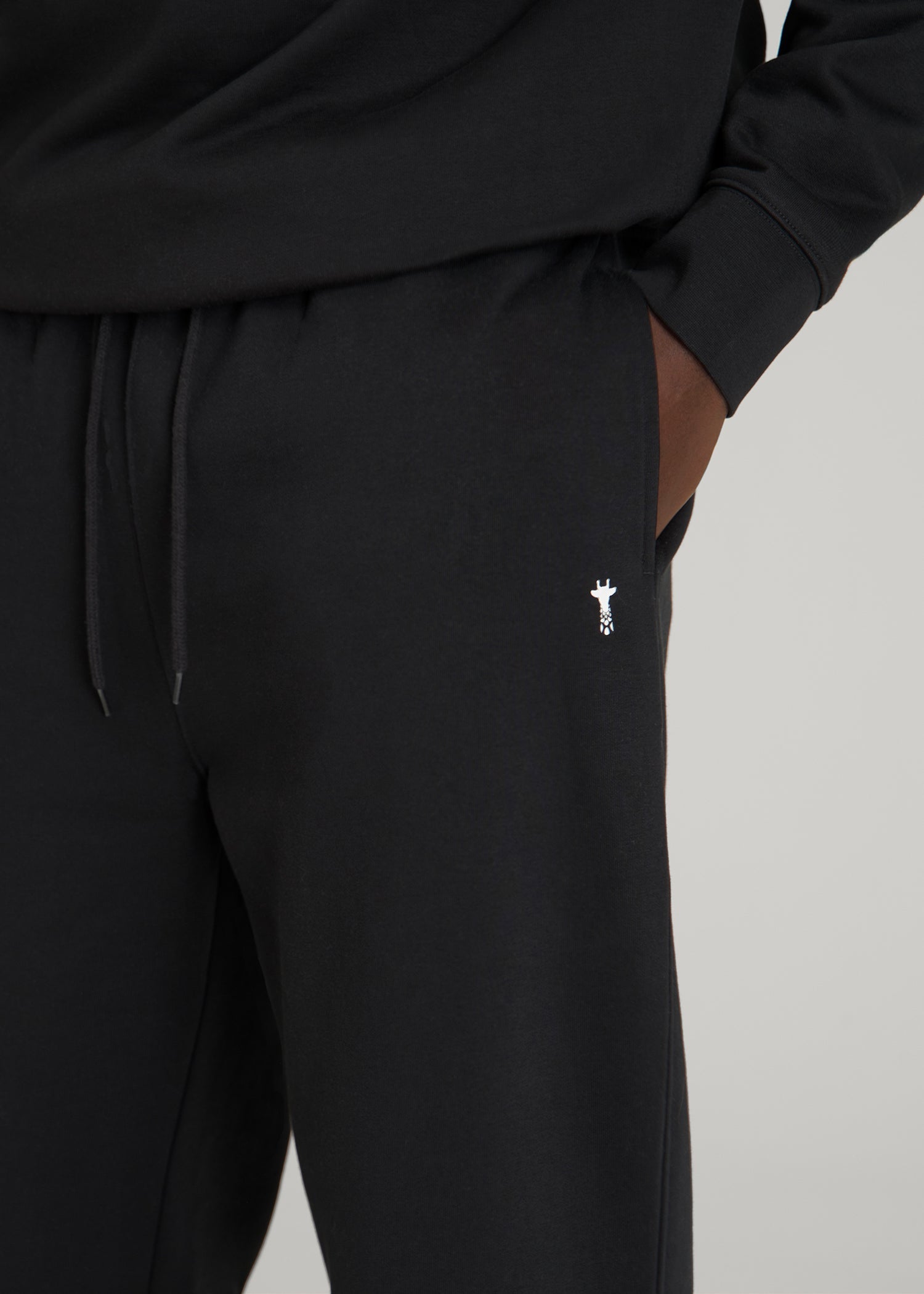American Tall Discount | Core Motion Fleece Straight Leg Sweatpants for Tall Men in Black