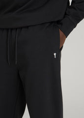 American Tall Discount | Core Motion Fleece Straight Leg Sweatpants for Tall Men in Black