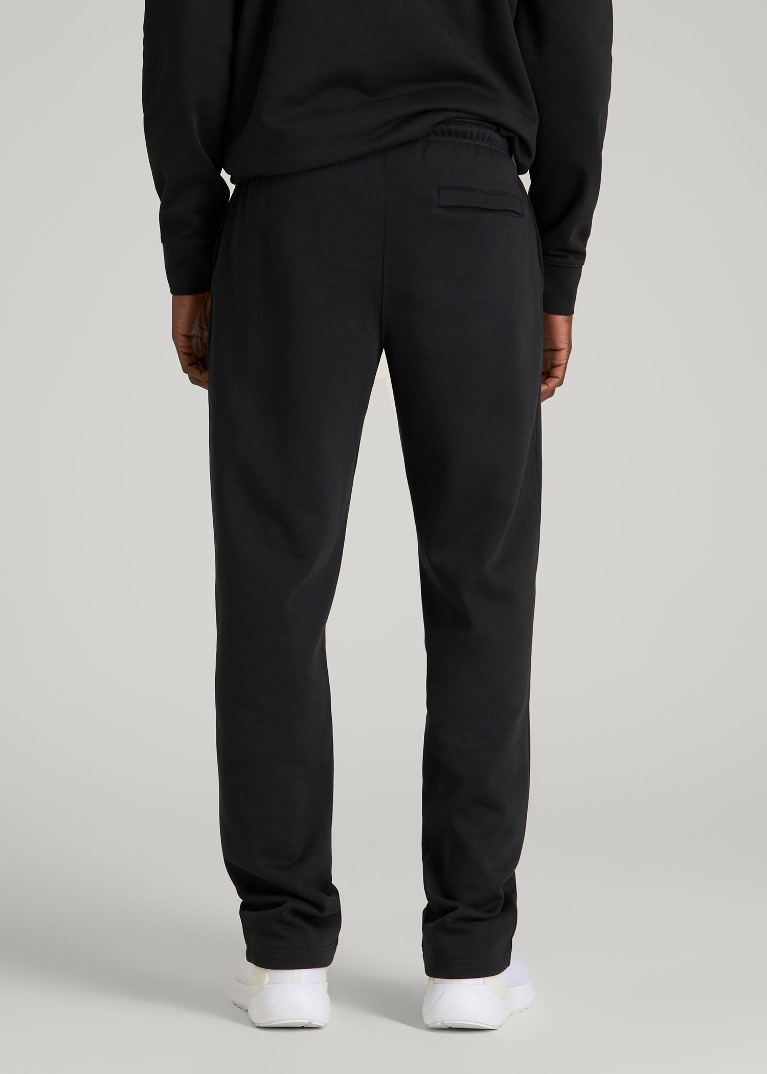 American Tall Discount | Core Motion Fleece Straight Leg Sweatpants for Tall Men in Black