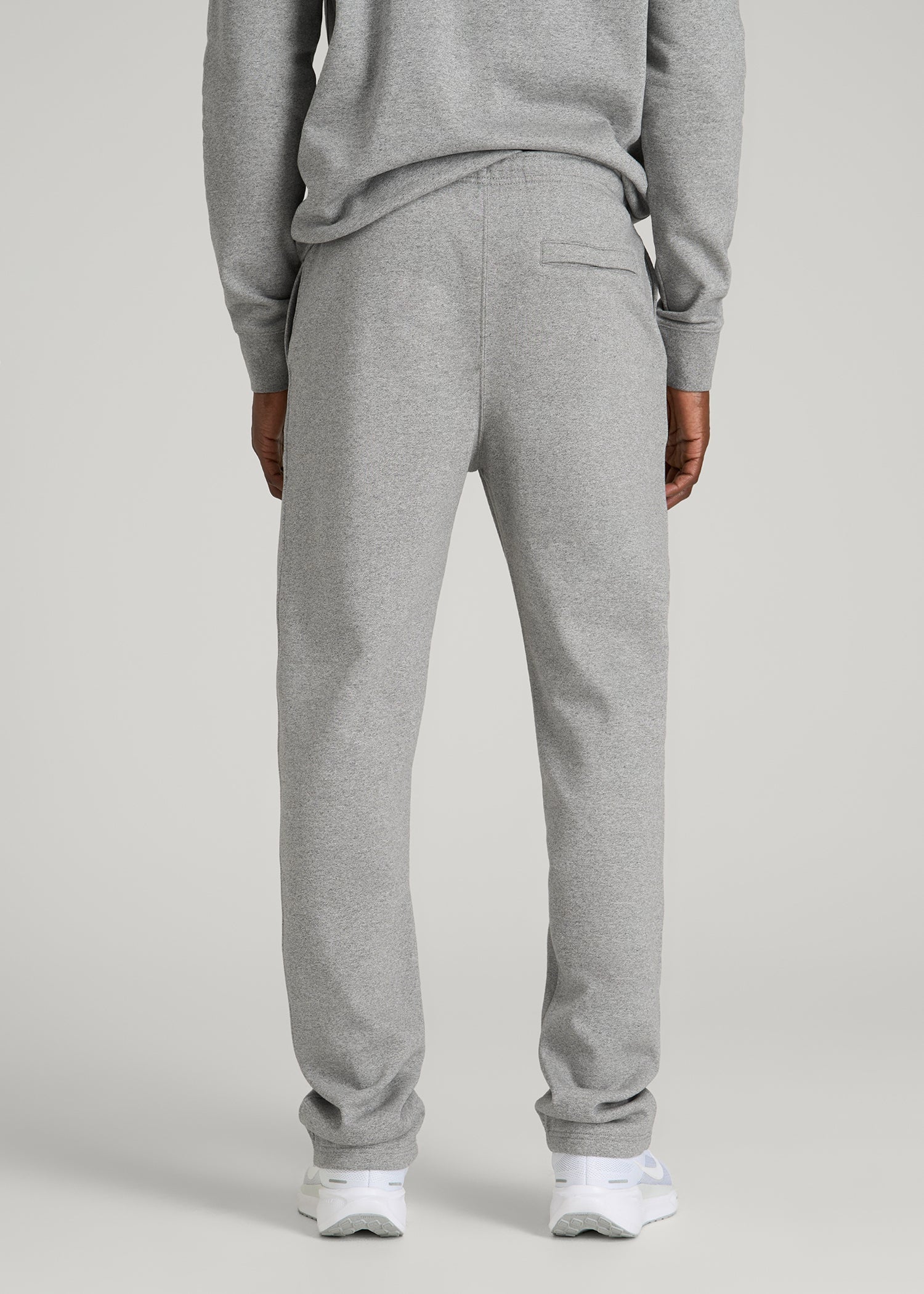 American Tall Outlet | Core Motion Fleece Straight Leg Sweatpants for Tall Men in Heathered Grey