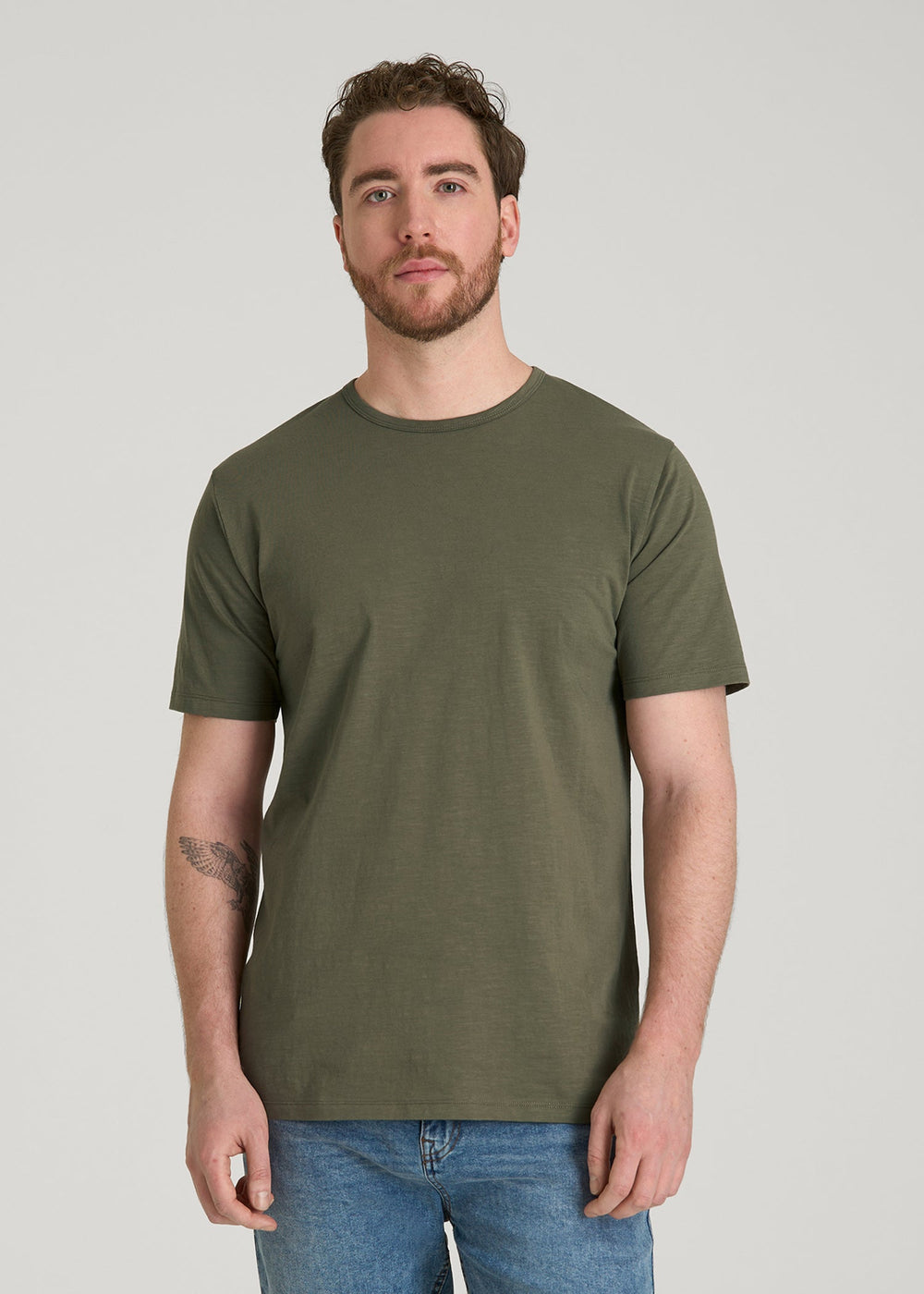 American Tall For Sale | REGULAR-FIT Slub Tee for Tall Men in Olive