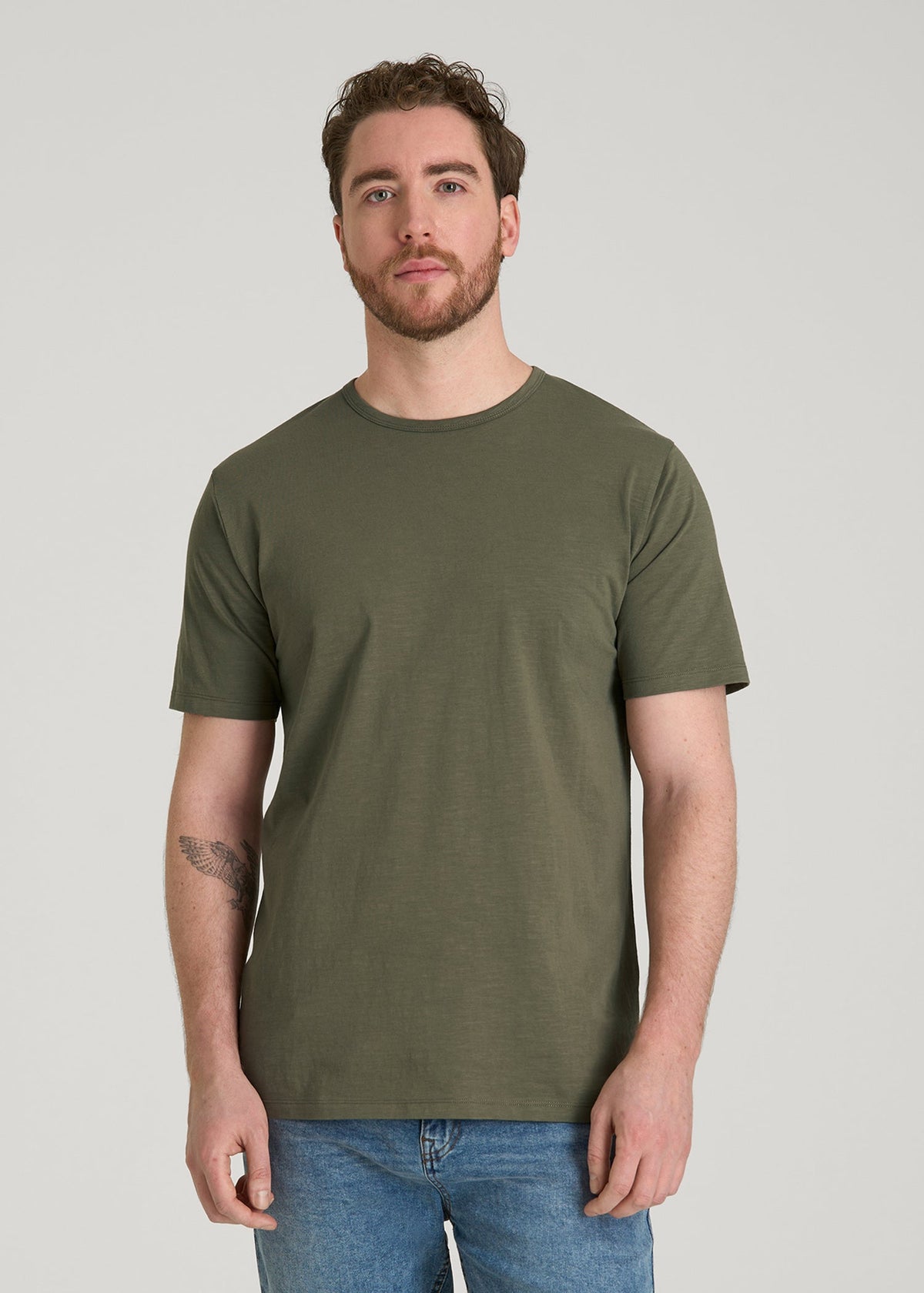 American Tall For Sale | REGULAR-FIT Slub Tee for Tall Men in Olive
