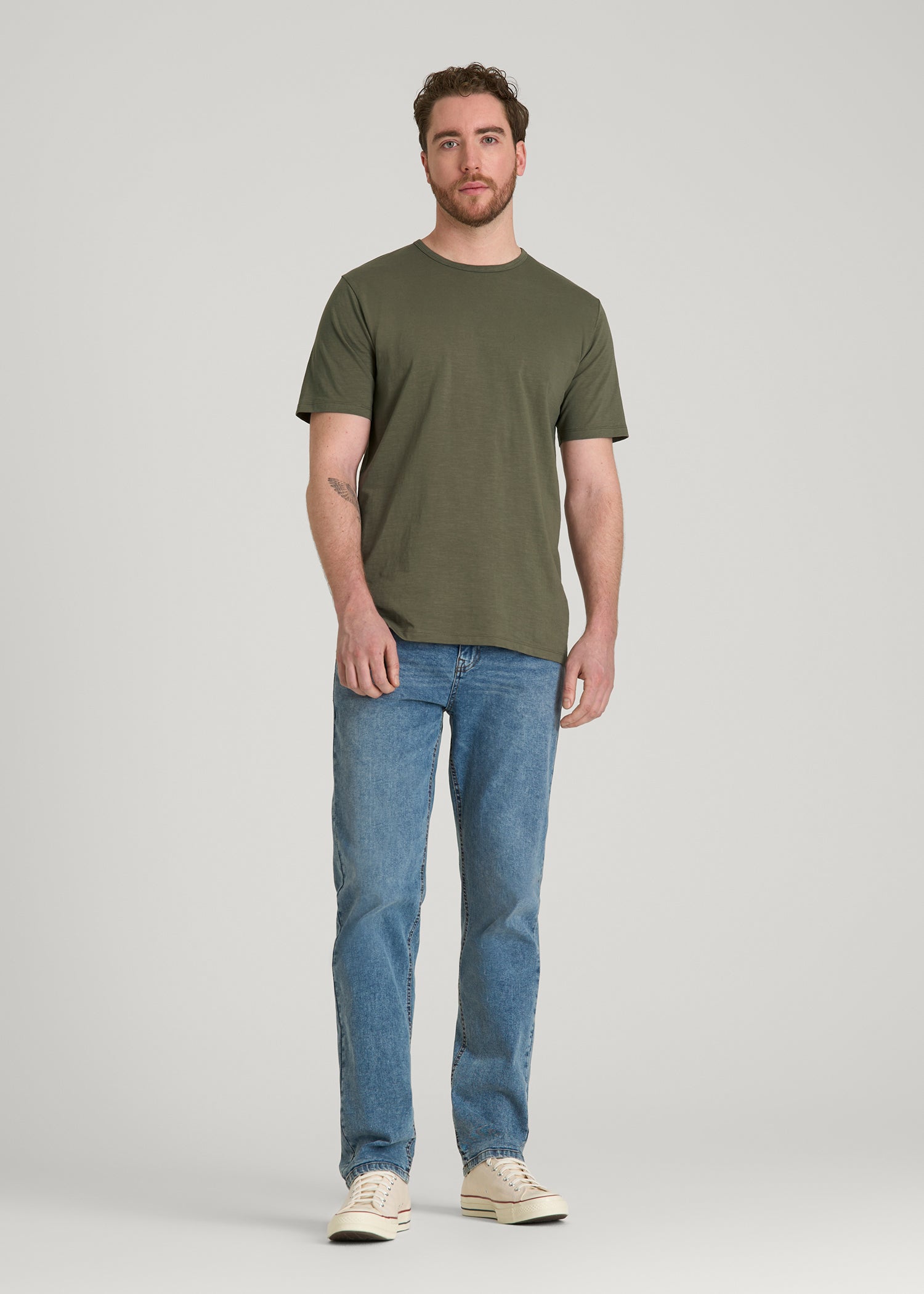 American Tall For Sale | REGULAR-FIT Slub Tee for Tall Men in Olive