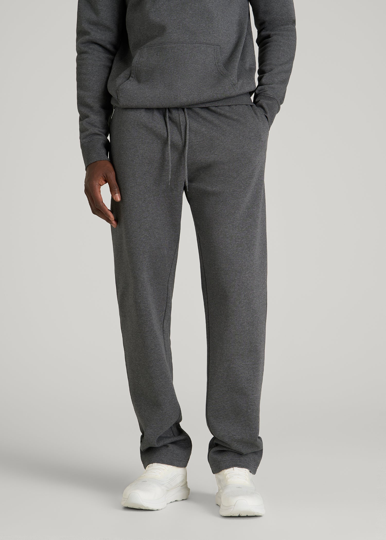 American Tall Online Shop | Core Motion Fleece Straight Leg Sweatpants for Tall Men in Charcoal Mix