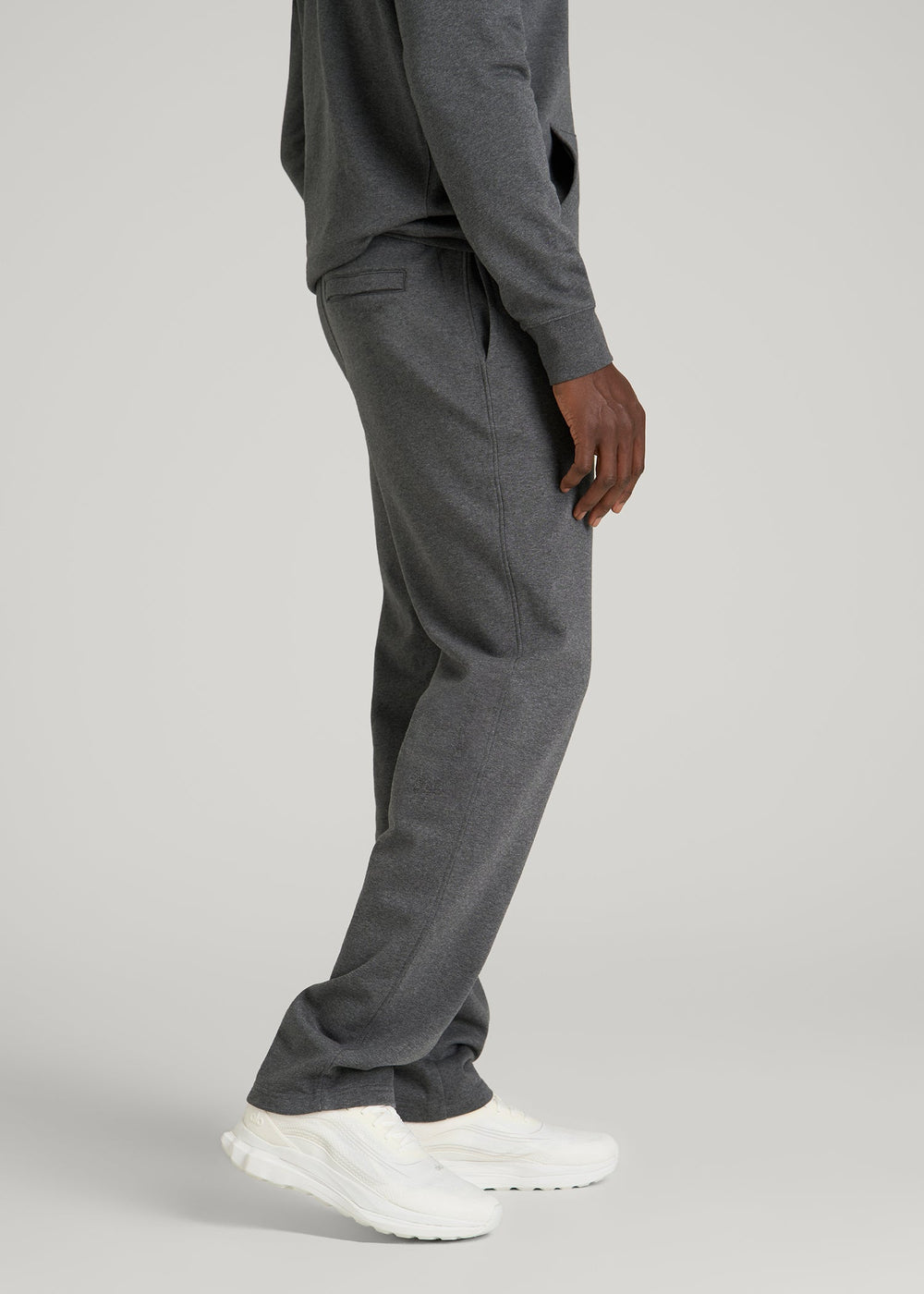 American Tall Online Shop | Core Motion Fleece Straight Leg Sweatpants for Tall Men in Charcoal Mix