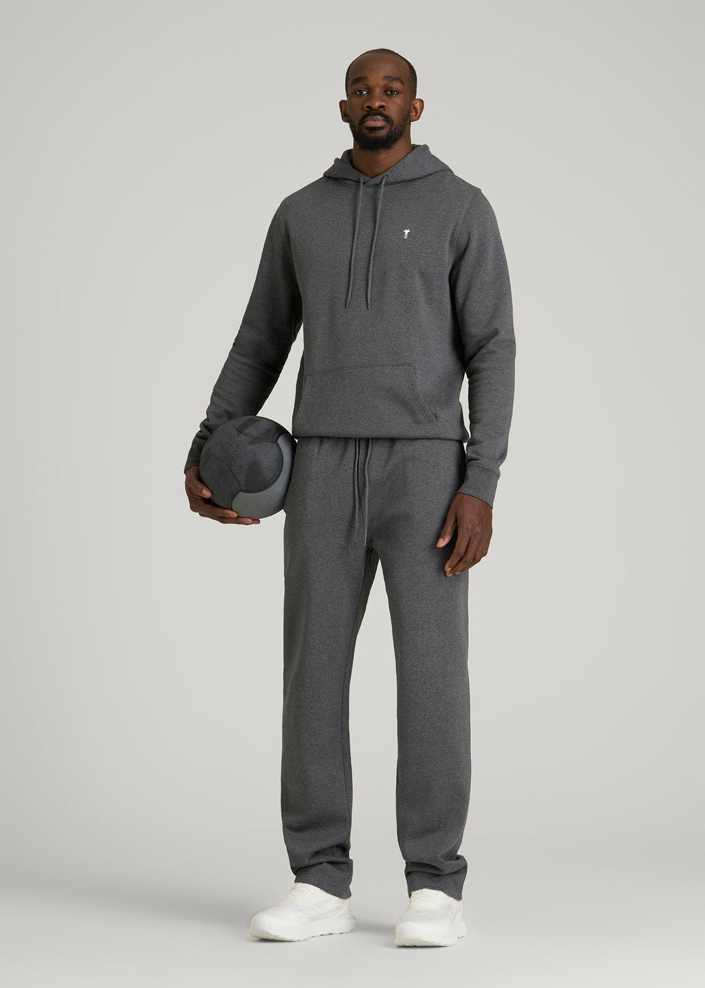 American Tall Online Shop | Core Motion Fleece Straight Leg Sweatpants for Tall Men in Charcoal Mix