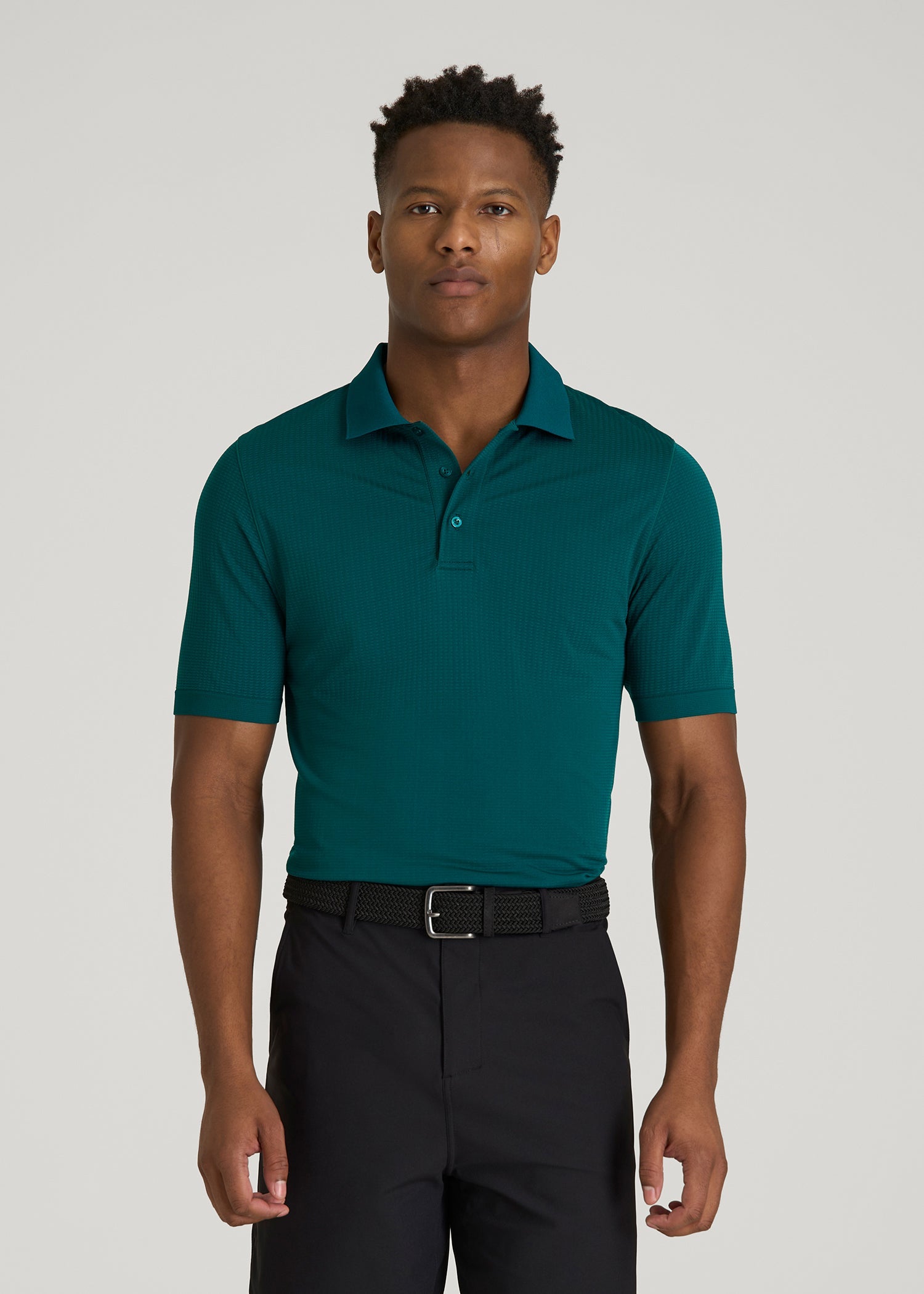American Tall Outlet | Performance Vented Golf Polo for Tall Men in Deep Teal