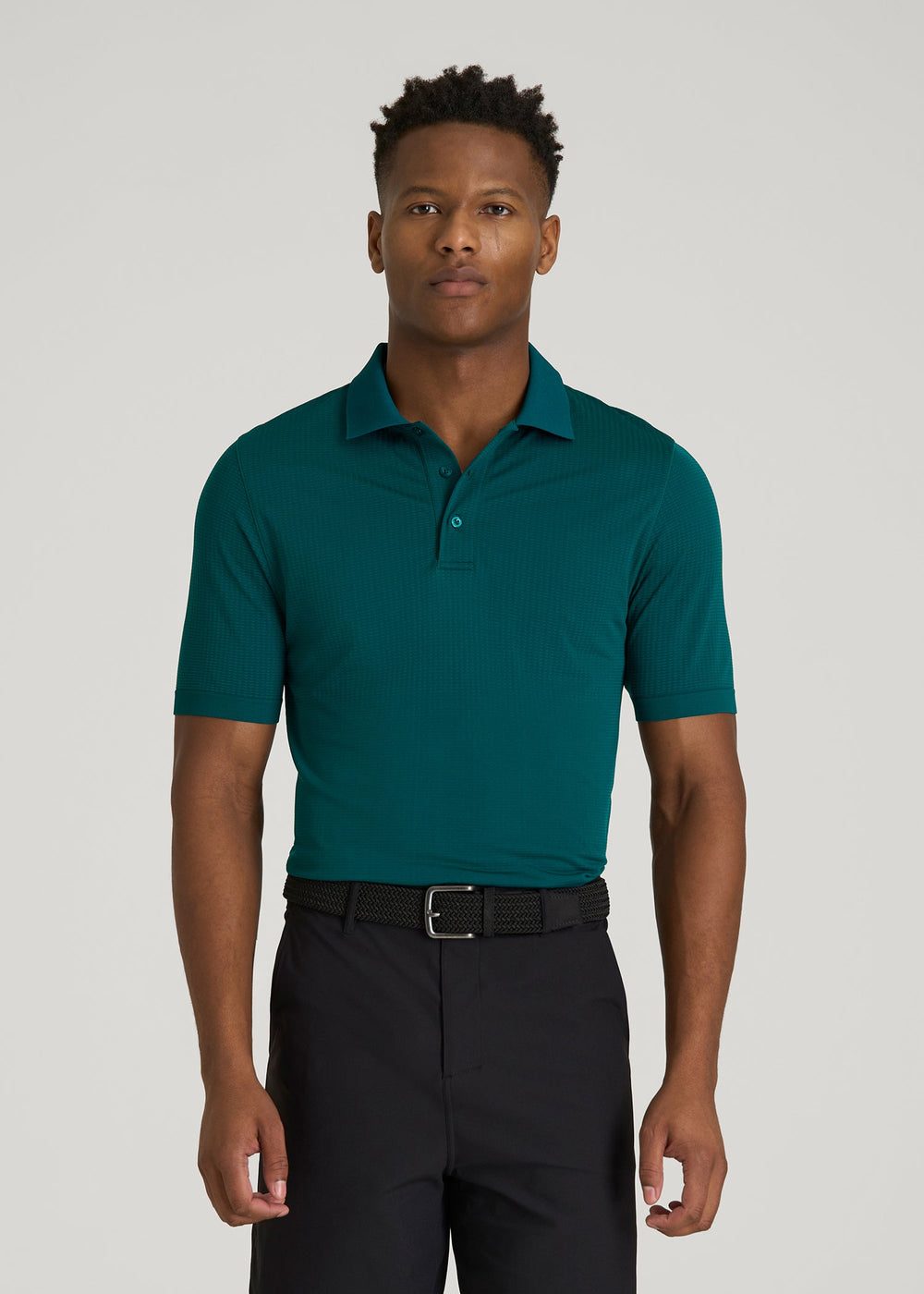 American Tall Outlet | Performance Vented Golf Polo for Tall Men in Deep Teal
