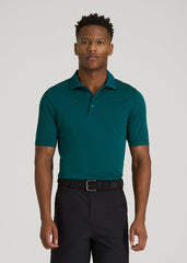 American Tall Outlet | Performance Vented Golf Polo for Tall Men in Deep Teal