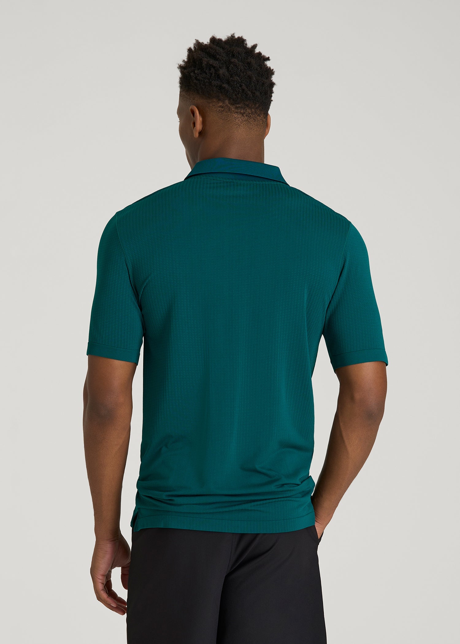 American Tall Outlet | Performance Vented Golf Polo for Tall Men in Deep Teal