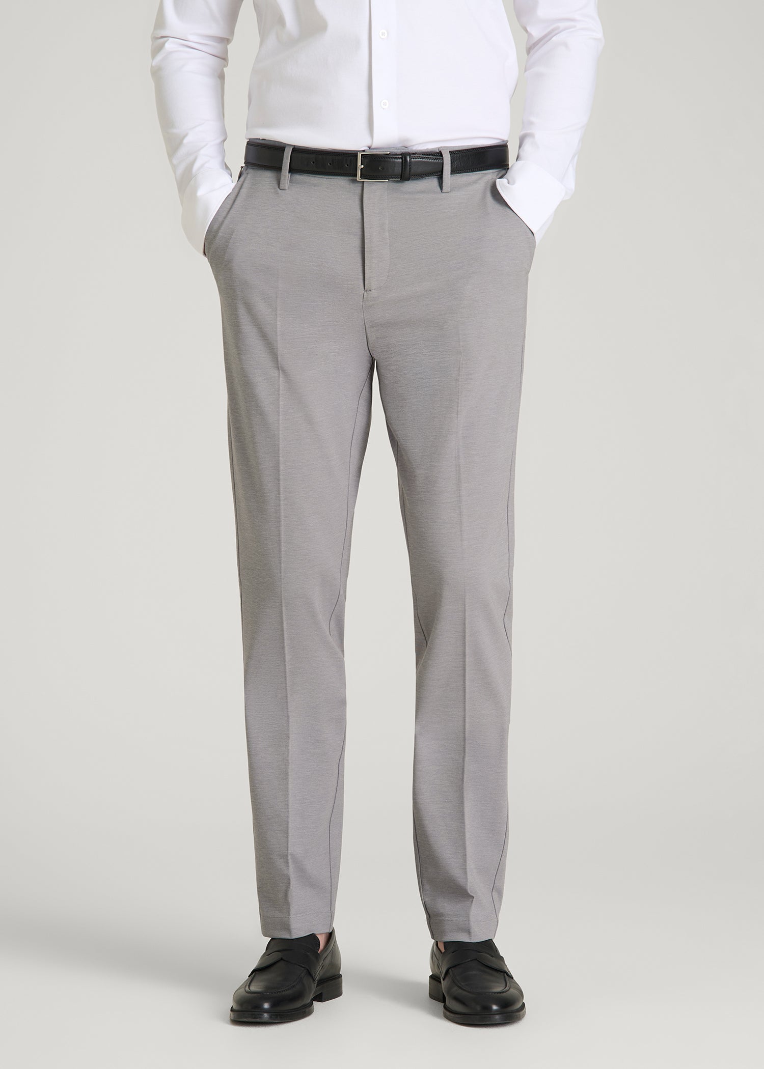 American Tall Online Shop | Flex Tech Suit Pants for Tall Men in Ice Grey Nailhead