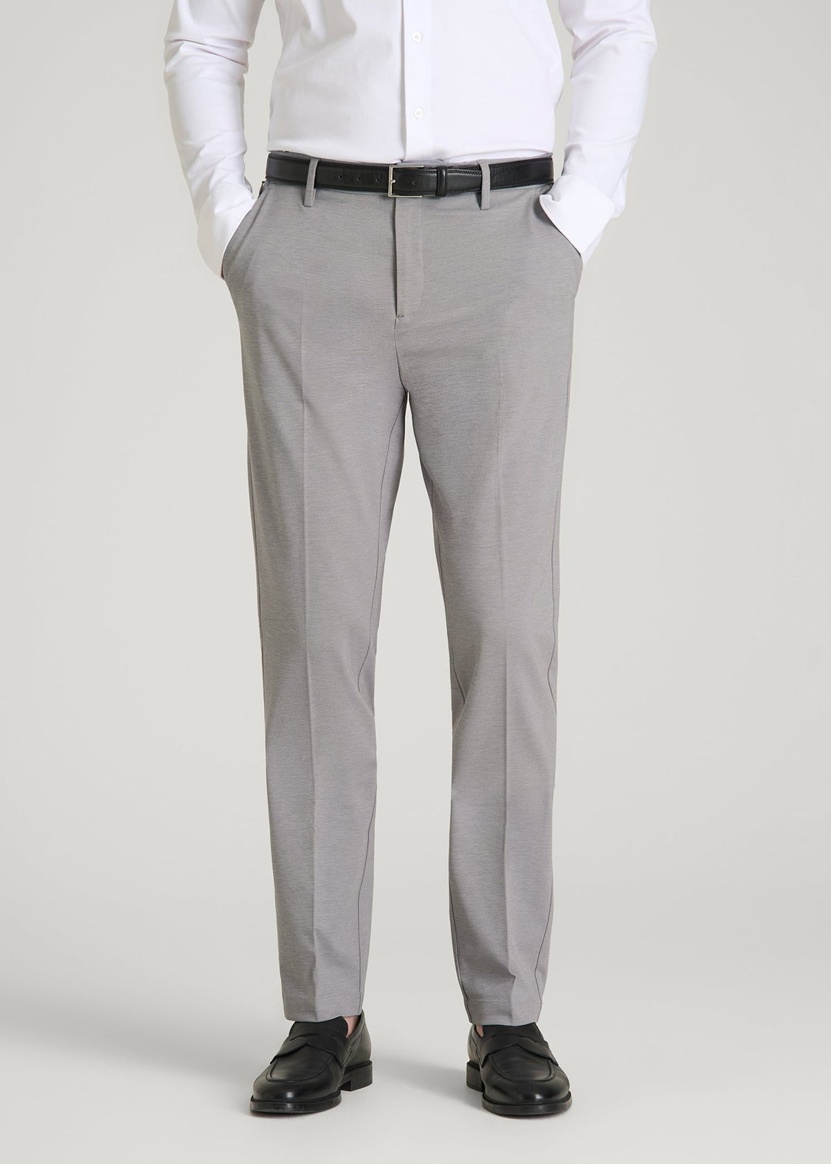 American Tall Online Shop | Flex Tech Suit Pants for Tall Men in Ice Grey Nailhead
