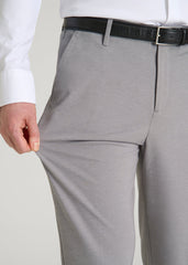 American Tall Online Shop | Flex Tech Suit Pants for Tall Men in Ice Grey Nailhead