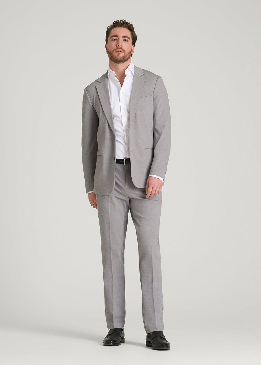 American Tall Online Shop | Flex Tech Suit Pants for Tall Men in Ice Grey Nailhead
