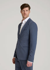 American Tall Sale | Flex Tech Suit Jacket for Tall Men in Medium Blue Nailhead