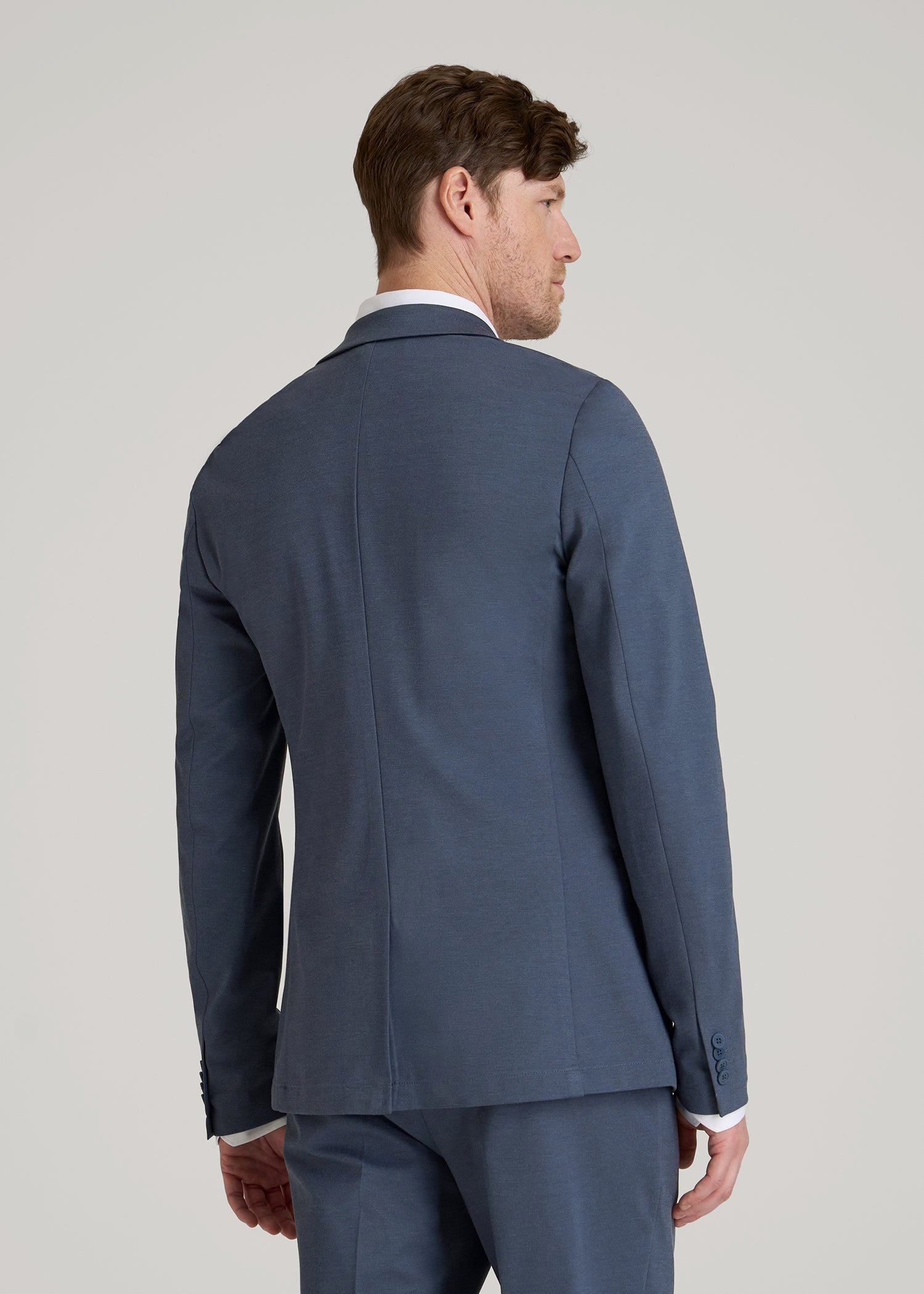 American Tall Sale | Flex Tech Suit Jacket for Tall Men in Medium Blue Nailhead
