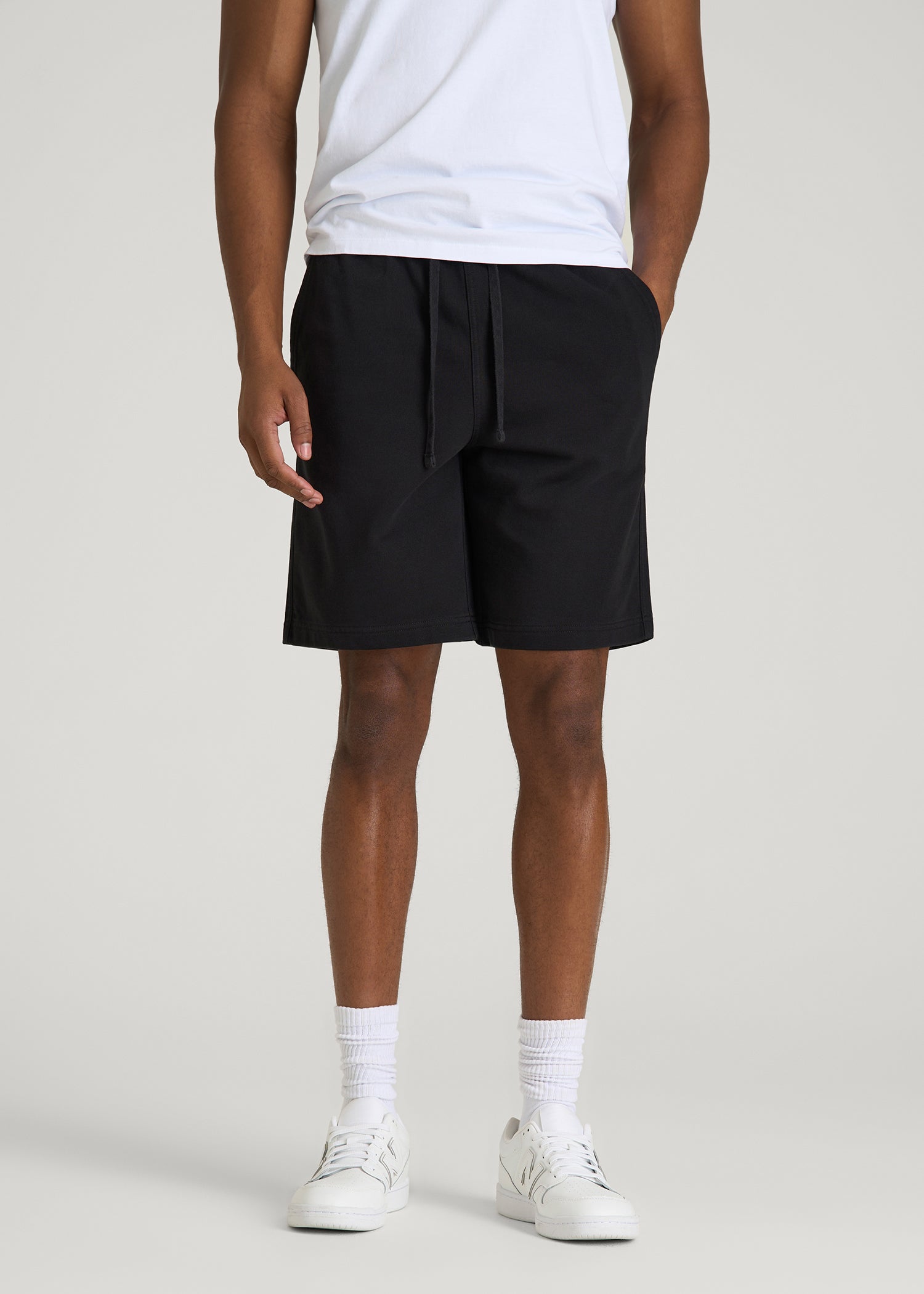American Tall For Sale | Everyday French Terry Shorts for Tall Men in Black
