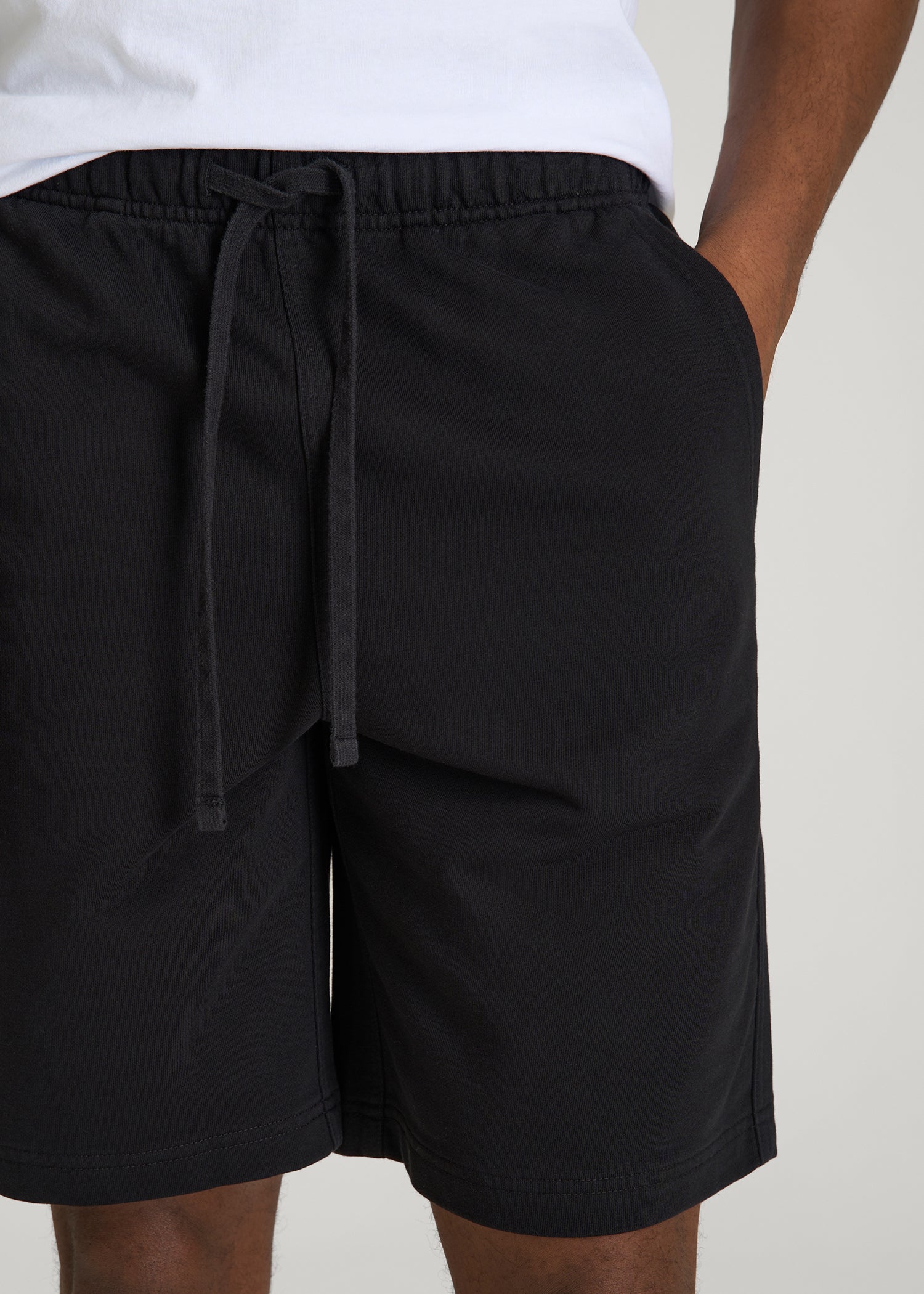 American Tall For Sale | Everyday French Terry Shorts for Tall Men in Black