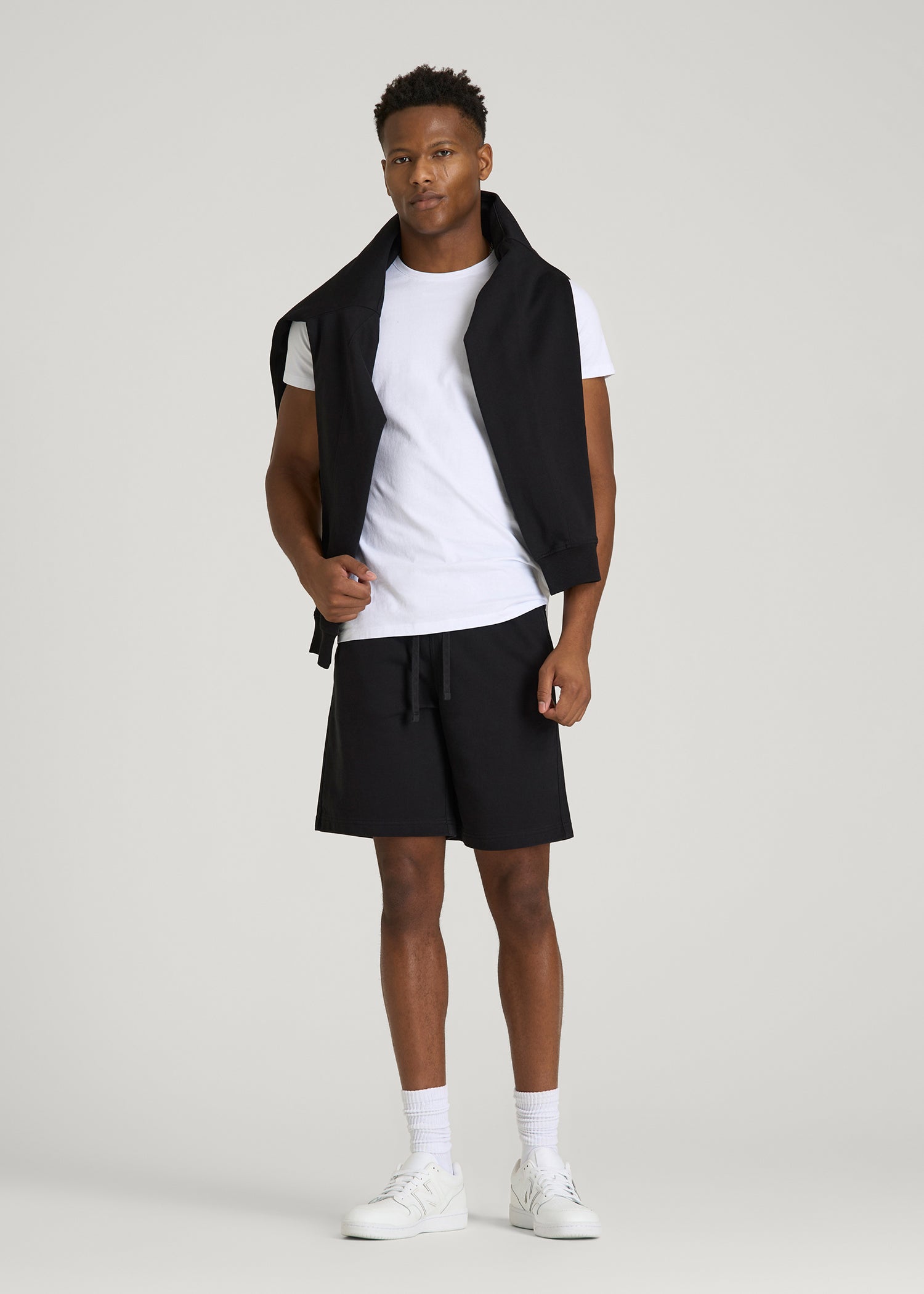 American Tall For Sale | Everyday French Terry Shorts for Tall Men in Black