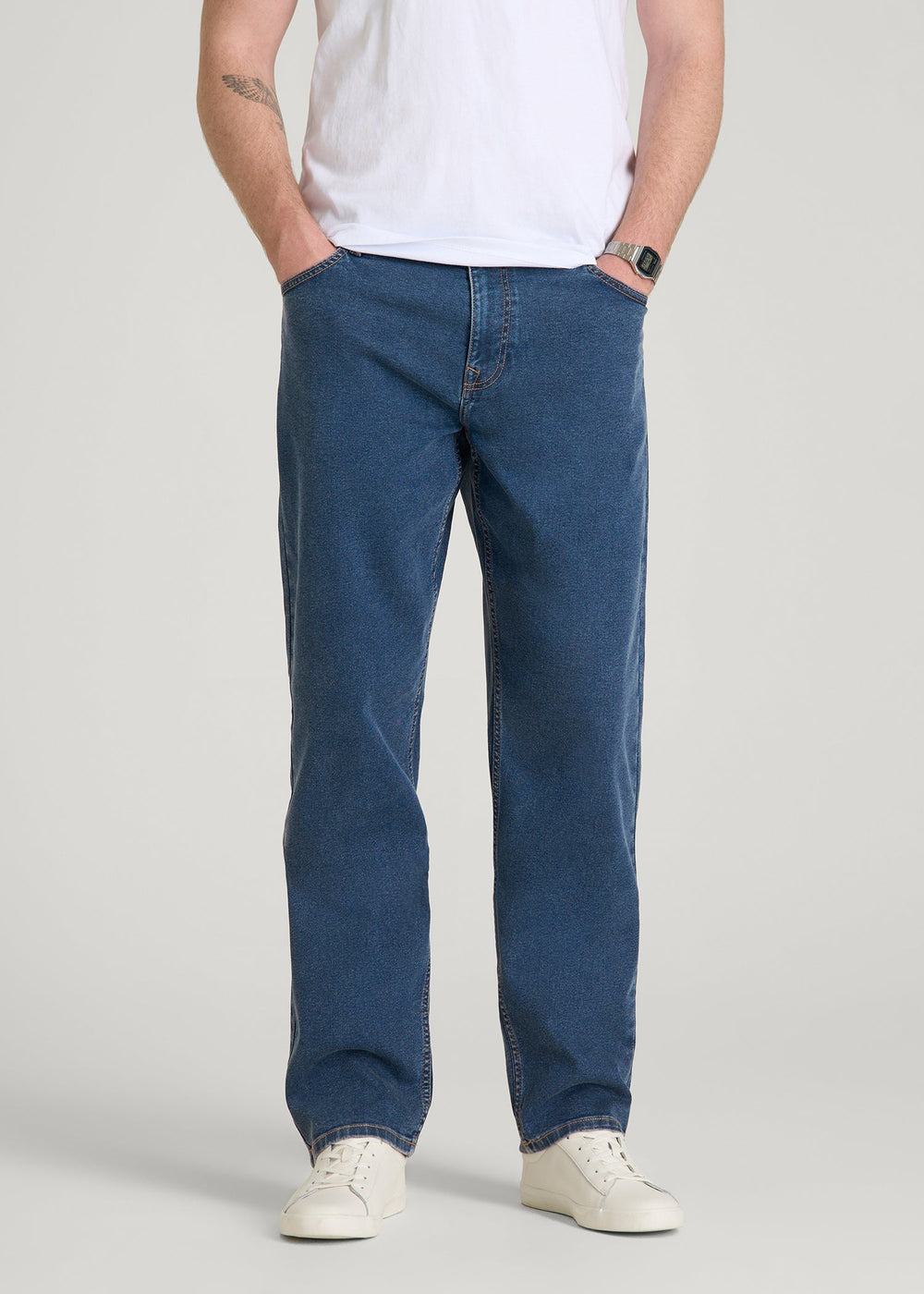 American Tall Online Shop | Mason Relaxed Fit Jeans for Tall Men in New Colorado Blue