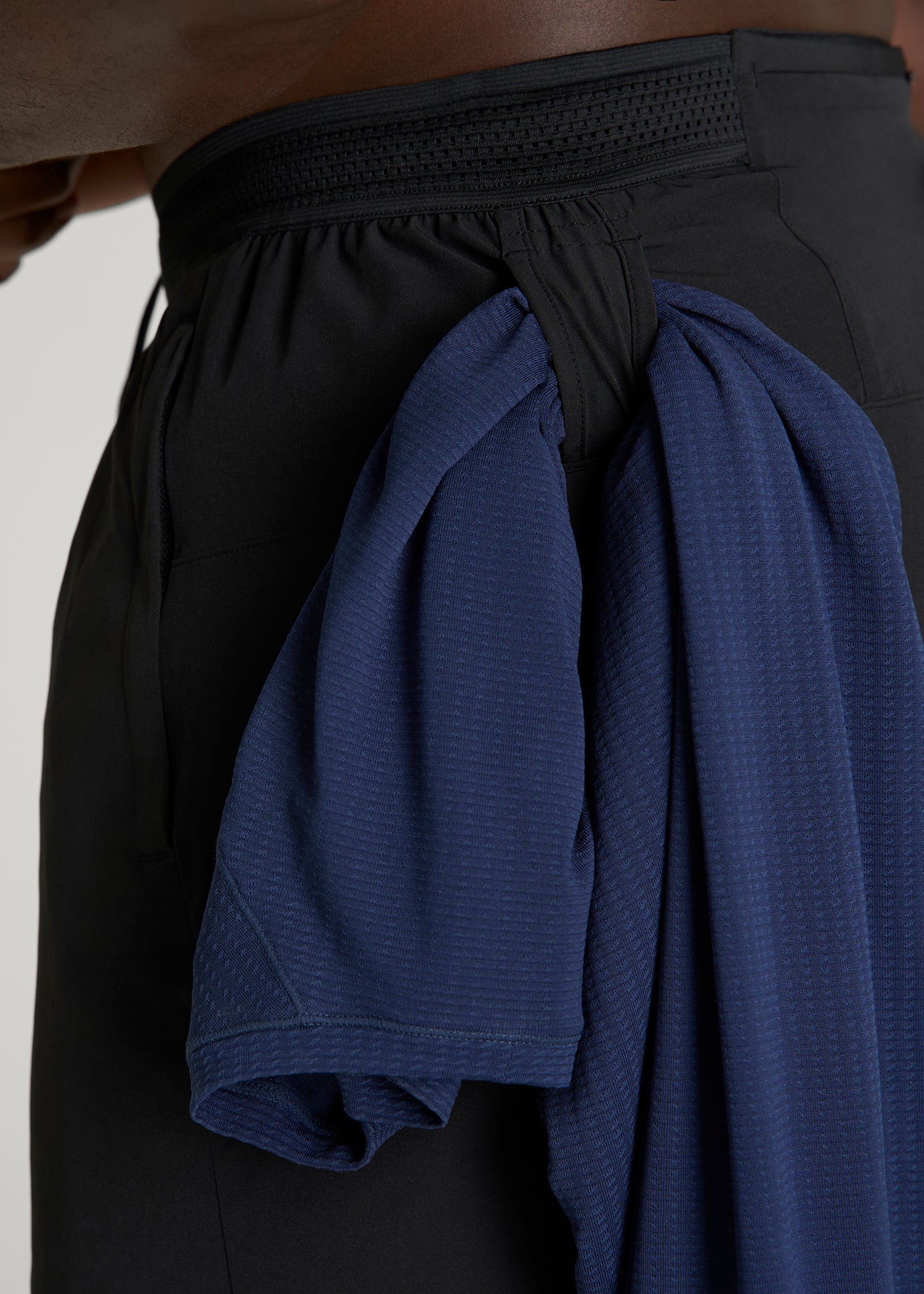 American Tall Discount | Featherweight Linerless Running Short for Tall Men in Black
