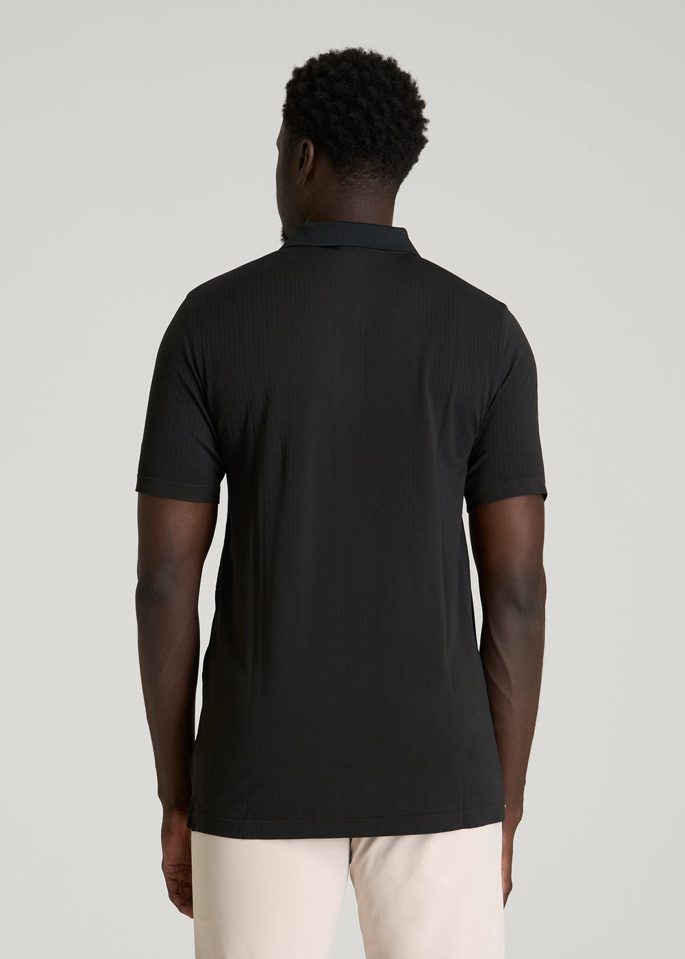 American Tall Sale | Performance Vented Golf Polo for Tall Men in Black