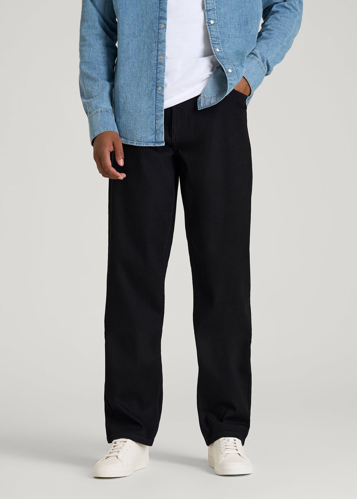 American Tall Outlet | Mason Relaxed Fit Jeans for Tall Men in Optimum Black