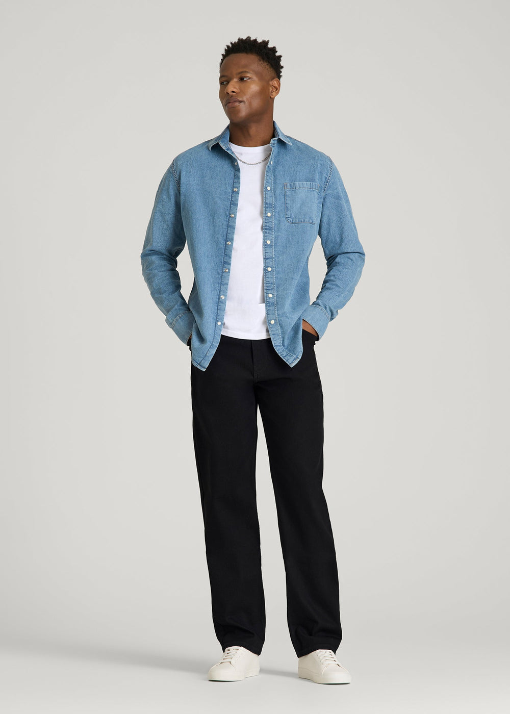 American Tall Outlet | Mason Relaxed Fit Jeans for Tall Men in Optimum Black