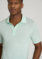 American Tall Online Shop | Performance Vented Golf Polo for Tall Men in Opal Blue