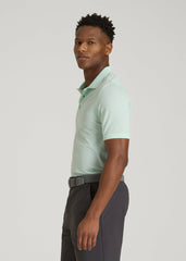 American Tall Online Shop | Performance Vented Golf Polo for Tall Men in Opal Blue