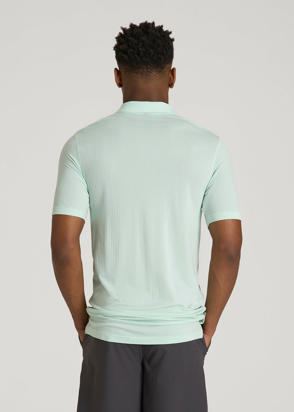 American Tall Online Shop | Performance Vented Golf Polo for Tall Men in Opal Blue