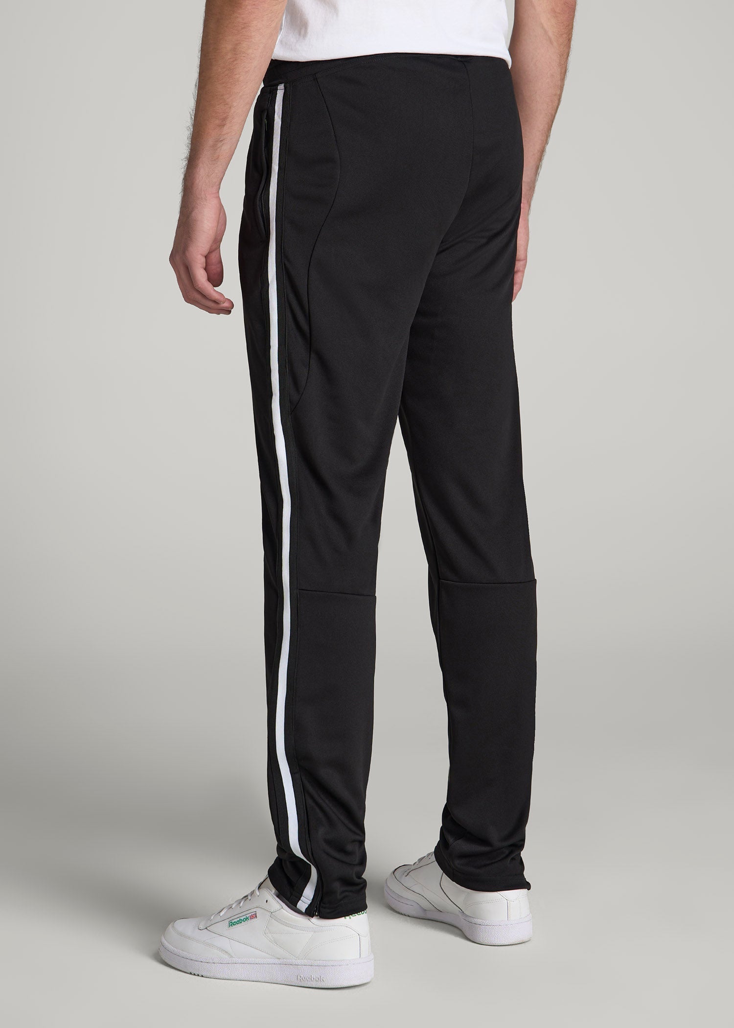 American Tall Online | Athletic Stripe Pants for Tall Men in Black