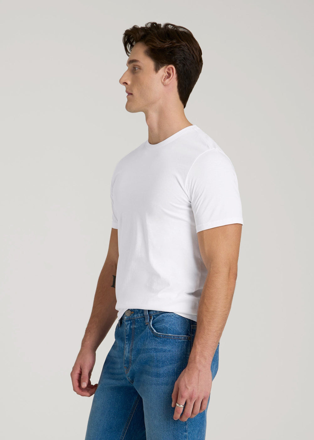 American Tall Sale | The Everyday Regular Fit Crewneck T-Shirt for Tall Men in White
