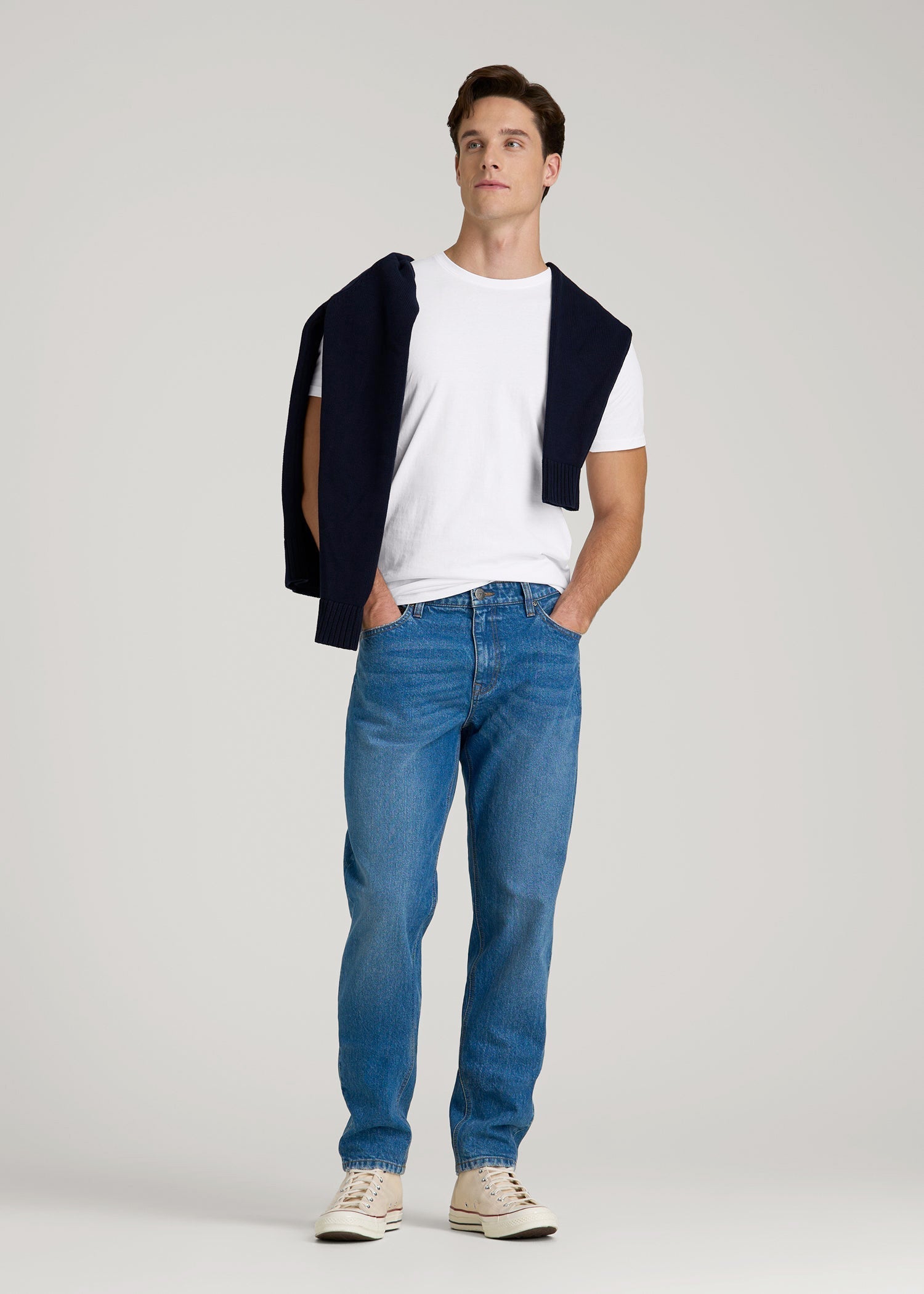 American Tall Sale | The Everyday Regular Fit Crewneck T-Shirt for Tall Men in White