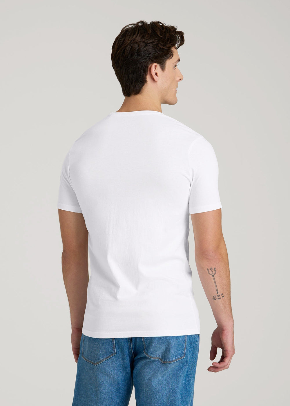 American Tall Sale | The Everyday Regular Fit Crewneck T-Shirt for Tall Men in White