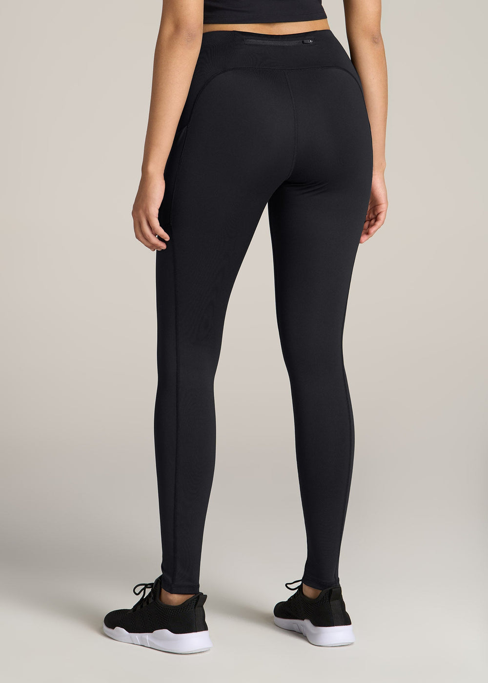 American Tall Outlet | Active Leggings with Pockets for Tall Women in Black