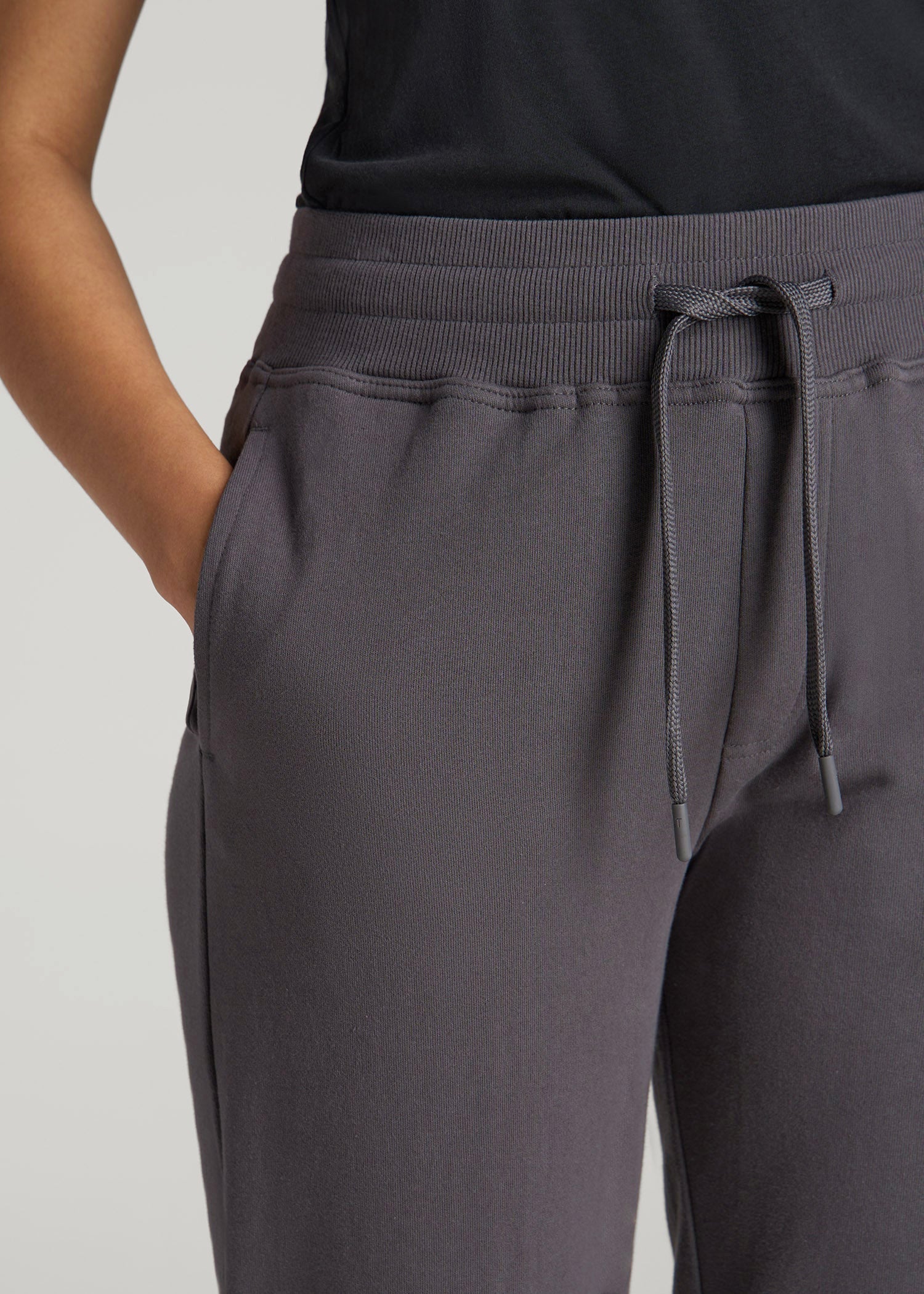 American Tall Online Shop | Wearever French Terry Joggers for Tall Women in Charcoal