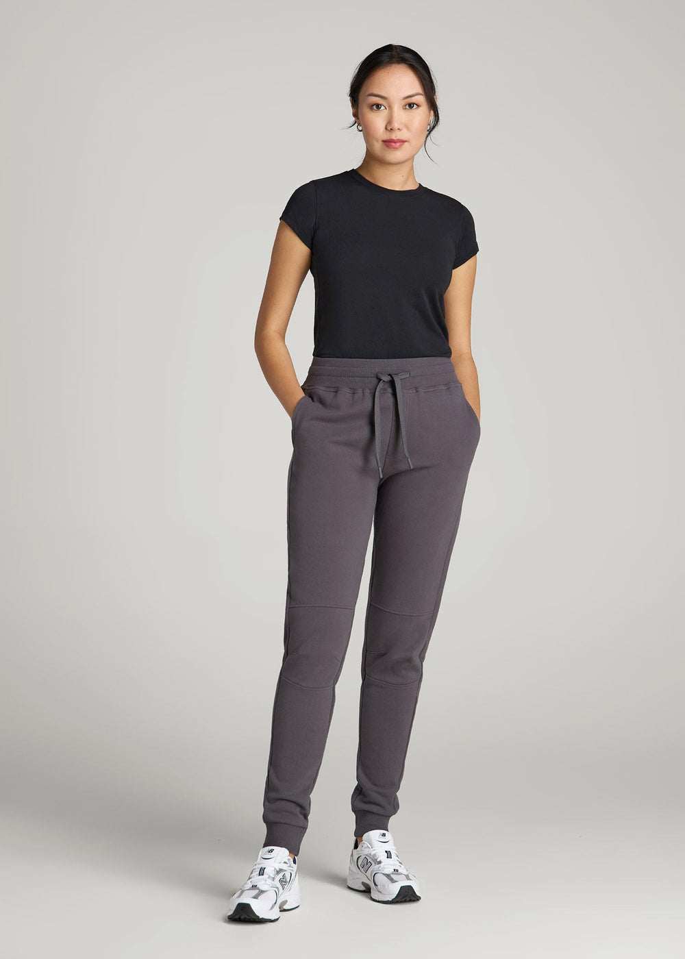 American Tall Online Shop | Wearever French Terry Joggers for Tall Women in Charcoal